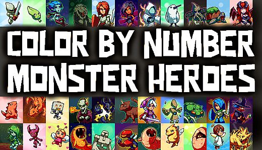 Color by Number - Monster Heroes