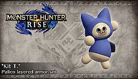 Monster Hunter Rise - "Kit T." Palico layered armor set