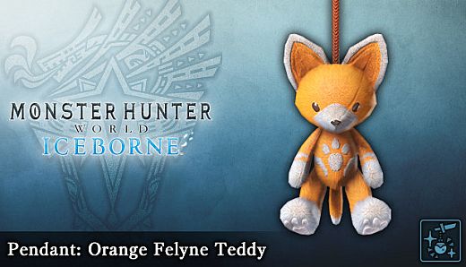 Monster Hunter World: Iceborne - Pendant: Orange Felyne Teddy