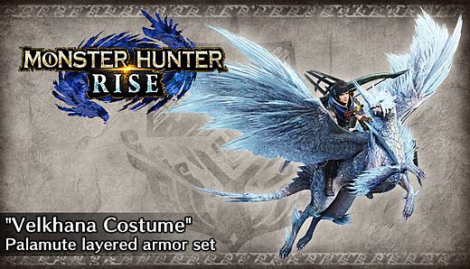 Monster Hunter Rise - "Velkhana Costume" Palamute layered armor set