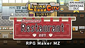 RPG Maker MZ - SERIALGAMES LivingGoodCity TILESET Japanese Restaurant SET
