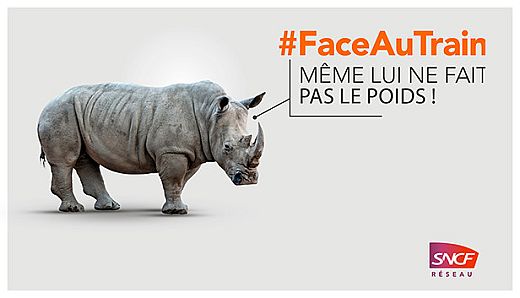 Face au train