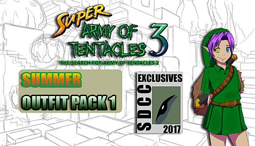 SUPER ARMY OF TENTACLES 3: Summer Outfit Pack I: San Diego Comic-Con Exclusives 2017