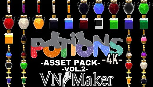Visual Novel Maker - Potions Asset Pack 4K Vol 2