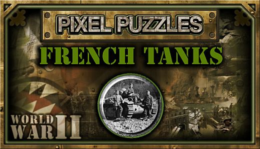 Pixel Puzzles WW2 Jigsaw - Pack: French Tanks