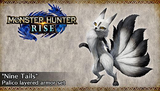 MONSTER HUNTER RISE - "Nine Tails" Palico layered armor set