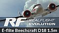 RealFlight Evolution - E-flite Beechcraft D18 1.5m
