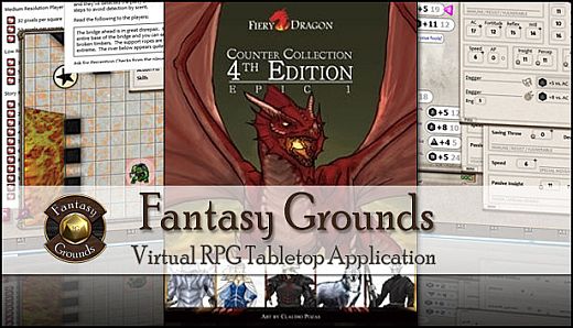 Fantasy Grounds - Fiery Dragon Counter Collection: Epic 1