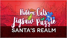 Hidden Cats in Jigsaw Puzzle - Santa's Realm