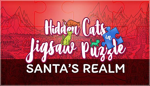 Hidden Cats in Jigsaw Puzzle - Santa's Realm