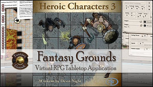 Fantasy Grounds - Top-down Tokens - Heroic 3