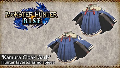 Monster Hunter Rise - "Kamura Cloak Garb" Hunter layered armor piece DLC