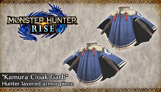 Monster Hunter Rise - "Kamura Cloak Garb" Hunter layered armor piece