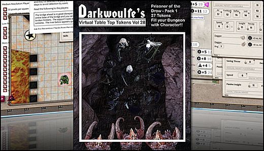 Fantasy Grounds - Darkwoulfes Volume 28 - Prisoner of the Drow 1 (Token Pack)