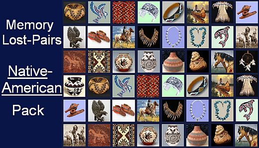 Memory Lost-Pairs - Native Americans (& Gems)