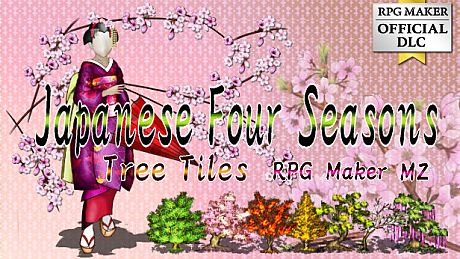 RPG Maker MZ - Japanese Four Seasons Tree Tiles DLC
