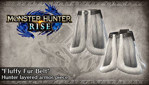 Monster Hunter Rise - "Fluffy Fur Belt" Hunter layered armor piece