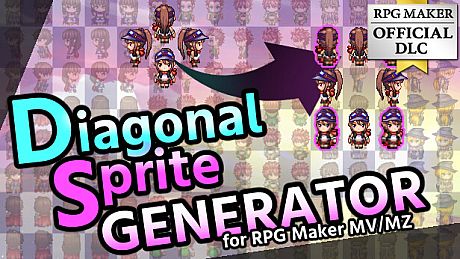 RPG Maker MZ - Diagonal Sprite Generator DLC