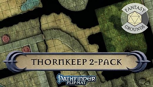 Fantasy Grounds - Pathfinder RPG - Pathfinder Flip-Mat - Thornkeep Dungeon 2-pack