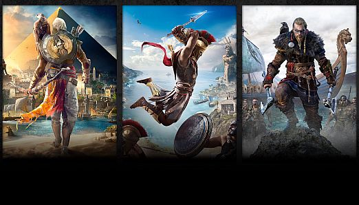 Assassin's Creed Bundle: Assassin's Creed Valhalla, Assassin's Creed Odyssey, and Assassin's Creed Origins