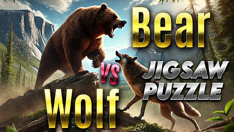 Bear vs. Wolf Jigsaw Puzzle Game