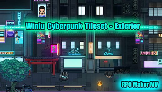 RPG Maker MV - Winlu Cyberpunk Tileset - Exterior