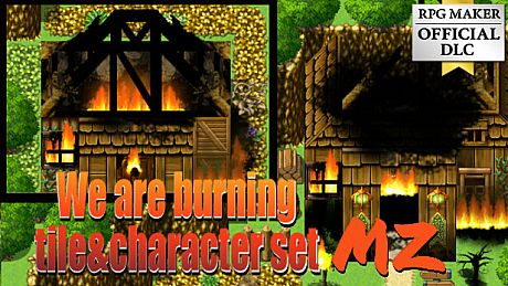RPG Maker MZ - We are burning tile and character set DLC