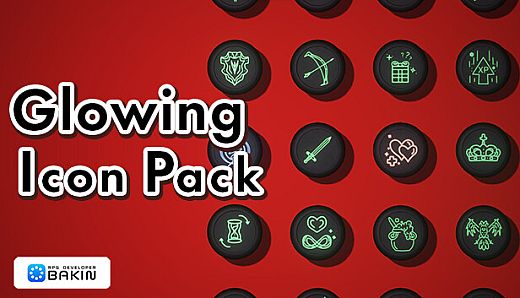 RPG Developer Bakin Glowing Icon Pack