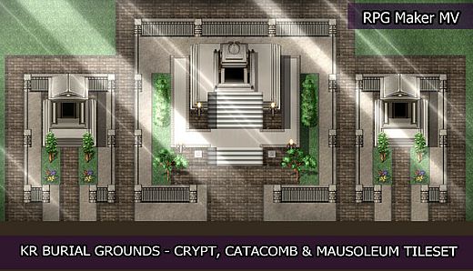 RPG Maker MV - KR Burial Grounds - Crypt, Catacomb and Mausoleum Tileset