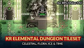 RPG Maker MV - KR Elemental Dungeon Tileset - Celestial Flora Ice Time