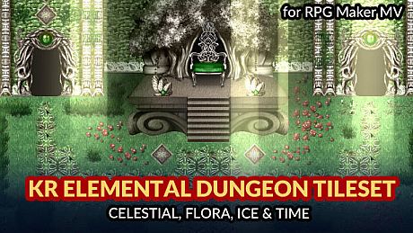 RPG Maker MV - KR Elemental Dungeon Tileset - Celestial Flora Ice Time DLC