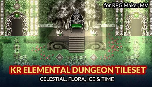RPG Maker MV - KR Elemental Dungeon Tileset - Celestial Flora Ice Time