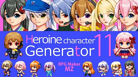 RPG Maker MZ - Heroine Character Generator 11 for MZ DLC