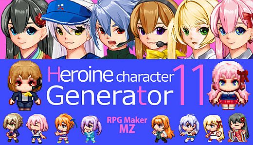 RPG Maker MZ - Heroine Character Generator 11 for MZ