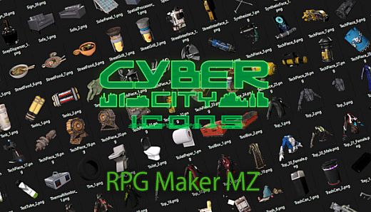 RPG Maker MZ - CyberCity Icons
