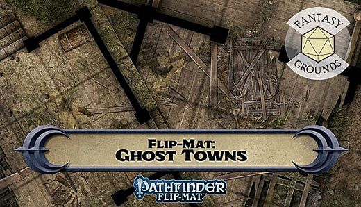 Fantasy Grounds - Pathfinder RPG - Pathfinder Flip-Mat: Ghost Towns