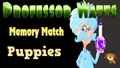 Professor Watts Memory Match: Puppies Game