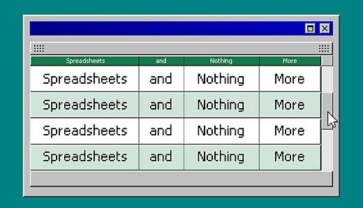 Spreadsheets and Nothing More