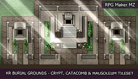 RPG Maker MZ - KR Burial Grounds - Crypt, Catacomb and Mausoleum Tileset