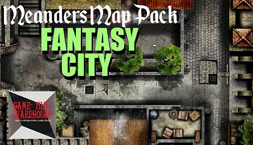 Fantasy Grounds - Meanders Map Pack: Fantasy City Spring Season (Map Pack)