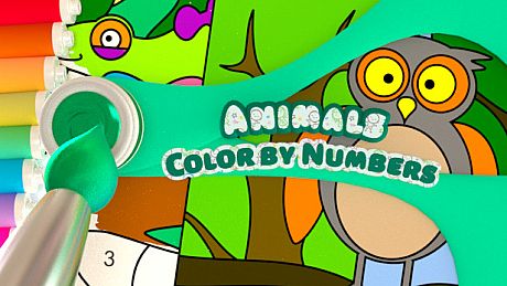 Color by Numbers - Animals Game