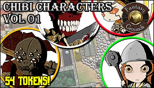 Fantasy Grounds - Chibi Characters Vol 1 (Token Pack)