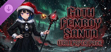 Goth Femboy Santa Wallpaper Pack
