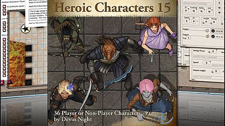 Fantasy Grounds - Heroic Characters 15 (Token Pack) DLC