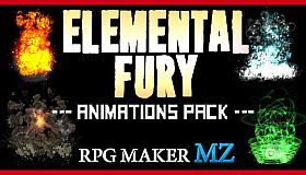 RPG Maker MZ - Elemental Fury Animations Pack