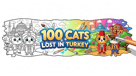 100 Cats Lost in Turkey Find & Color Game