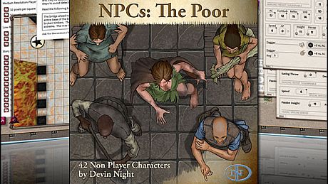Fantasy Grounds - NPCs: The Poor (Token Pack) DLC
