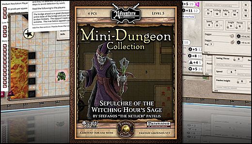 Fantasy Grounds - Mini-Dungeon #020: Sepulchre of the Witching Hour's Sage (PFRPG)