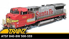 Trainz 2022 DLC - ATSF B40-8W 500-559