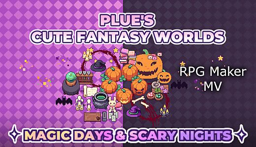 RPG Maker MV - Plue's Cute Fantasy Worlds - Magic Days & Scary Nights
